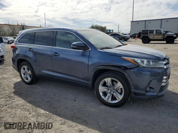 2018 Toyota Highlander Limited with VIN 5TDYZRFH0JS237385, listed as a Copart auction lot 47487395 with 73,081 mi miles and Salvage title. Bid and sale history available at DreamBid. Image 4.
