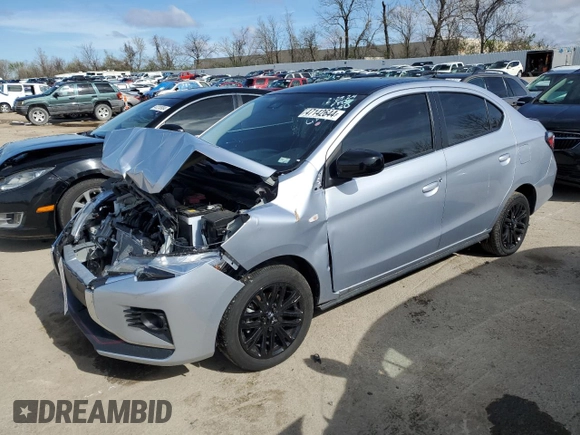 2023 Mitsubishi Mirage G4 ES with VIN ML32FUFJ1PHF00796, listed as a Copart auction lot 47142644 with 16,337 mi miles and Salvage Title. Bid and sale history available at carsss.com. Image 1.
