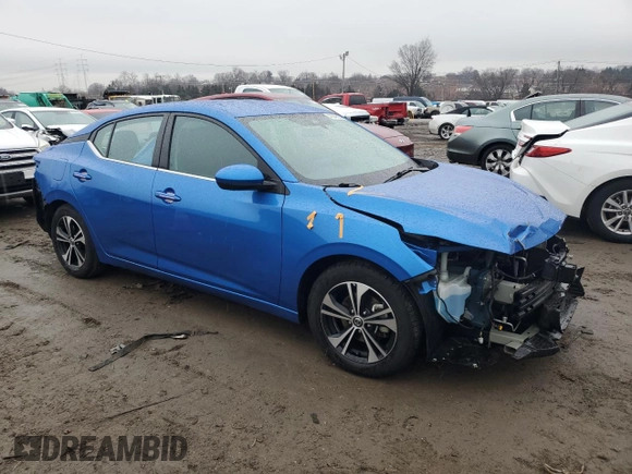 2021 Nissan Sentra SV with VIN 3N1AB8CV6MY272331, listed as a Copart auction lot 43249905 with 72,751 mi miles and Salvage Title. Bid and sale history available at carsss.com. Image 4.