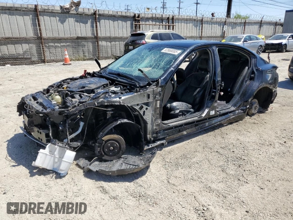 2019 Infiniti Q50 Luxe with VIN JN1EV7AR6KM590975, listed as a Copart auction lot 52868085 with 54,935 mi miles and Non repairable. Bid and sale history available at DreamBid. Image 1.