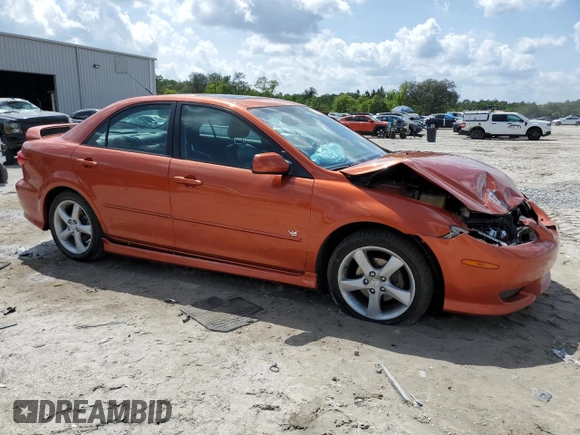 2004 Mazda Mazda6 s with VIN 1YVFP80D845N58740, listed as a Copart auction lot 51483185 with 130,196 mi miles and Salvage Title. Bid and sale history available at carsss.com. Image 4.