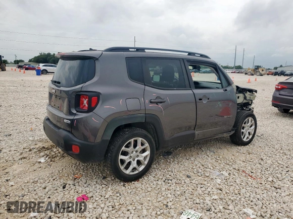 2017 Jeep Renegade Altitude with VIN ZACCJBBB5HPG48573, listed as a Copart auction lot 58431535 with 20,186 mi miles and Salvage title. Bid and sale history available at DreamBid. Image 3.