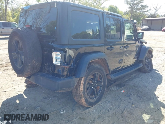 2019 Jeep Wrangler Unlimited Sport S with VIN 1C4HJXDG7KW671598, listed as a IAAI auction lot 42059734 with 63,899 mi miles and . Bid and sale history available at DreamBid. Image 4.
