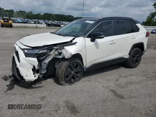 2022 Toyota RAV4 Hybrid XSE with VIN 2T3E6RFVXNW031612, listed as a Copart auction lot 60544055 with 99,831 mi miles and Salvage title. Bid and sale history available at DreamBid. Image 1.