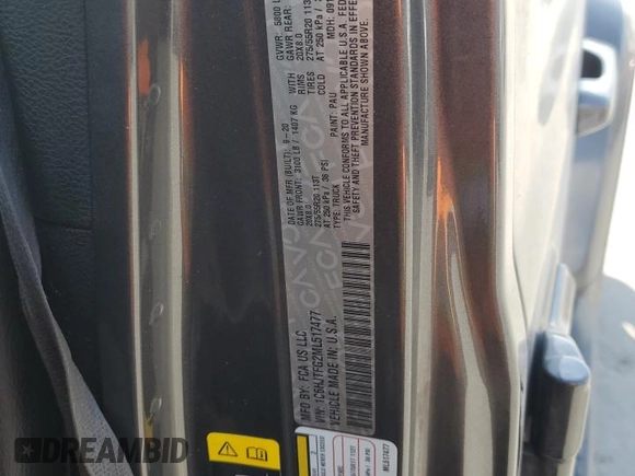 2021 Jeep Gladiator Overland with VIN 1C6HJTFG2ML517477, listed as a Copart auction lot 50061065 with 27,443 mi miles and Salvage title. Bid and sale history available at DreamBid. Image 13.