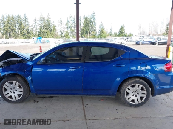 2013 Dodge Avenger SE with VIN 1C3CDZAB7DN702853, listed as a IAAI auction lot 41724956 with 1 mi miles. Bid and sale history available at carsss.com. Image 15.