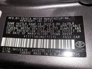 2022 Toyota Camry SE with VIN 4T1T11AK3NU717312, listed as a IAAI auction lot 41721896 with 29,923 mi miles. Bid and sale history available at carsss.com. Image 9.