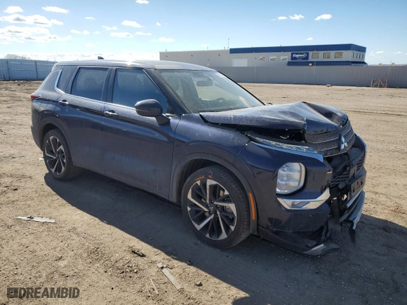 2023 Mitsubishi Outlander SE with VIN JA4J4UA81PZ039927, listed as a Copart auction lot 46372995 with 23,042 mi miles and Salvage Title. Bid and sale history available at carsss.com. Image 4.