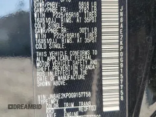 2016 Nissan Quest S z VIN JN8AE2KP0G9157758, wystawiony jako Copart lot #52626385 z przebiegiem 137 765 mil mil oraz Szkoda całkowita • Salvage title. Historia ofert i sprzedaży dostępna na DreamBid. Obrazek 16.