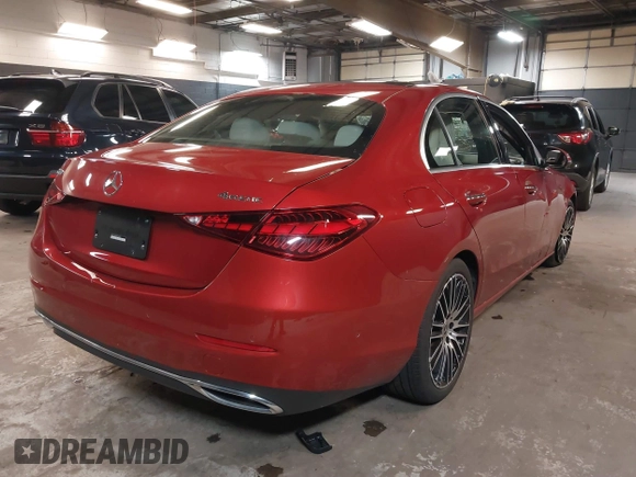 2022 Mercedes-Benz C 300 with VIN W1KAF4HB0NR038854, listed as a IAAI auction lot 37398847 with 12,776 mi miles and . Bid and sale history available at DreamBid. Image 4.