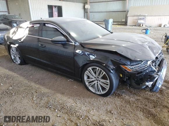 2019 Audi A7 Premium Plus with VIN WAUR2AF22KN050708, listed as a Copart auction lot 82110584 with 0 mi miles and Salvage Title. Bid and sale history available at carsss.com. Image 4.
