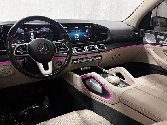 2020 Mercedes-Benz GLS 450 z VIN 4JGFF5KEXLA253920, wystawiony jako Copart lot #60090855 z przebiegiem 82 329 mil mil oraz Czysty tytuł • Clean title. Historia ofert i sprzedaży dostępna na DreamBid. Obrazek 9.