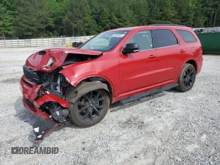 2019 Dodge Durango GT Plus with VIN 1C4RDJDG2KC633772, listed as a Copart auction lot 56954625 with 76,799 mi miles and Salvage title. Bid and sale history available at DreamBid. Image 1.