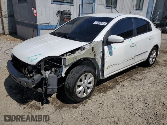2010 Nissan Sentra SL with VIN 3N1AB6AP5AL710872, listed as a Copart auction lot 57518185 with 158,564 mi miles and Salvage title. Bid and sale history available at DreamBid. Image 1.