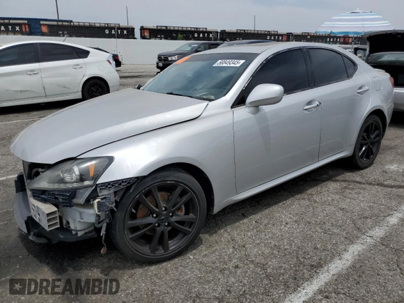 2007 Lexus IS 250 z VIN JTHBK262975038314, wystawiony jako Copart lot #58849345 z przebiegiem 136 664 mil mil oraz Szkoda całkowita • Salvage title. Historia ofert i sprzedaży dostępna na DreamBid. Obrazek 1.