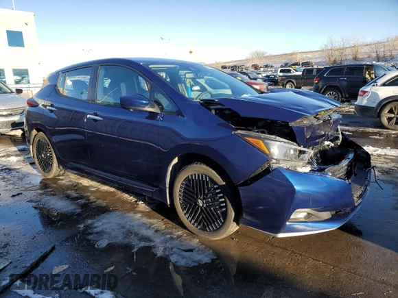 2025 Nissan LEAF SV Plus with VIN 1N4CZ1CV3SC560845, listed as a Copart auction lot 87508625 with 5,062 mi miles and Salvage Title. Bid and sale history available at carsss.com. Image 4.