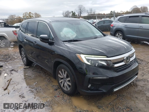 2019 Honda Pilot EX-L z VIN 5FNYF5H56KB016304, wystawiony jako IAAI lot #41072939 z przebiegiem 105 592 mil mil oraz . Historia ofert i sprzedaży dostępna na DreamBid. Obrazek 1.