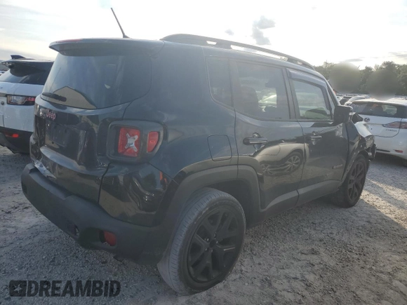 2017 Jeep Renegade Latitude with VIN ZACCJABB7HPG59973, listed as a Copart auction lot 76463964 with 164,130 mi miles and Salvage Title. Bid and sale history available at carsss.com. Image 3.