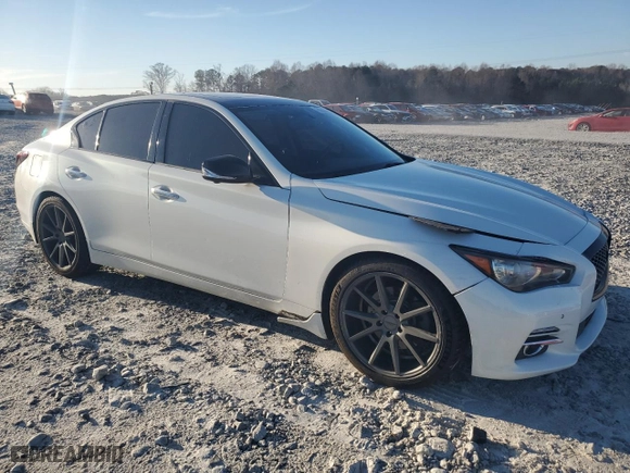 2014 Infiniti Q50 with VIN JN1BV7AP7EM681162, listed as a Copart auction lot 82895604 with 195,895 mi miles and Salvage Title. Bid and sale history available at carsss.com. Image 4.