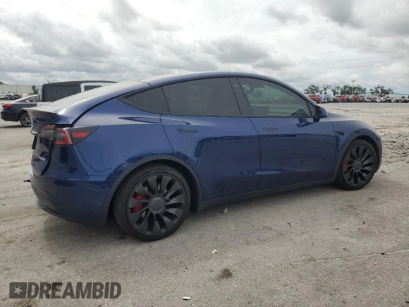 2022 Tesla Model Y Performance с VIN 7SAYGDEF2NF377637, выставлен на аукционе Copart как лот 59381695 с пробегом 39 230 миль миль и Списание • Salvage title. История ставок и продаж доступна на DreamBid. Изображение 3.
