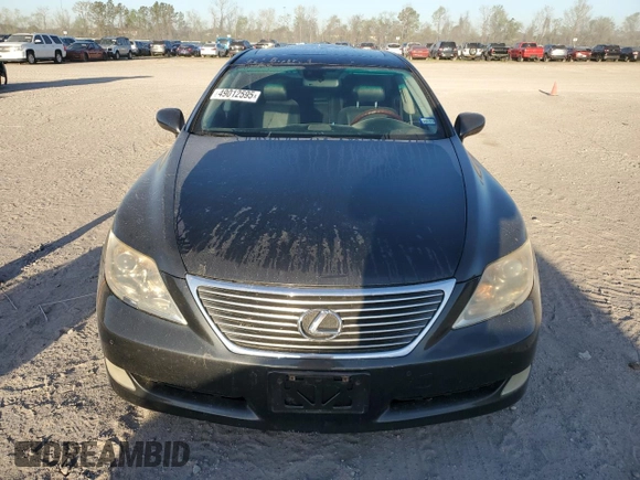 2007 Lexus LS 460 with VIN JTHBL46F075028914, listed as a Copart auction lot 49012595 with 184,573 mi miles and Salvage Title. Bid and sale history available at DreamBid. Image 5.