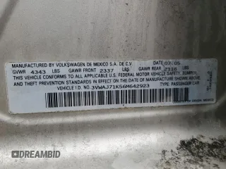 2006 Volkswagen Jetta с VIN 3VWAJ71K56M642923, выставлен на аукционе Copart как лот 44745304 с пробегом Не указан миль и Списание • Salvage title. История ставок и продаж доступна на DreamBid. Изображение 12.
