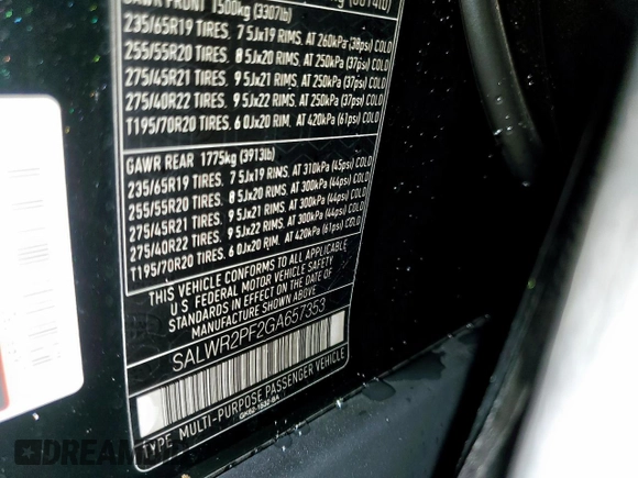 2016 Land Rover Range Rover Sport HSE с VIN SALWR2PF2GA657353, выставлен на аукционе Copart как лот 62639605 с пробегом 96 984 миль миль и Чистый • Clean title. История ставок и продаж доступна на DreamBid. Изображение 13.