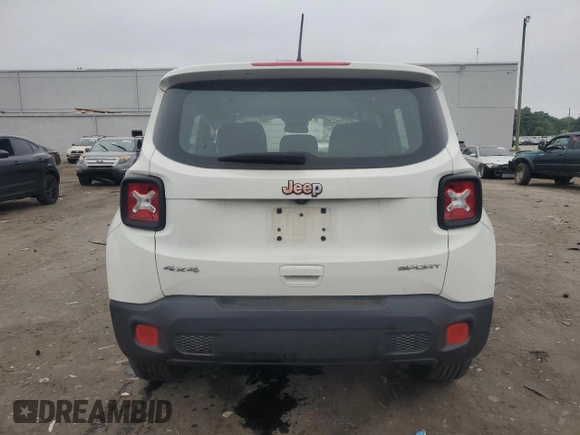 2018 Jeep Renegade Sport with VIN ZACCJBAB1JPJ35177, listed as a Copart auction lot 62722995 with 98,439 mi miles and Salvage title. Bid and sale history available at DreamBid. Image 6.