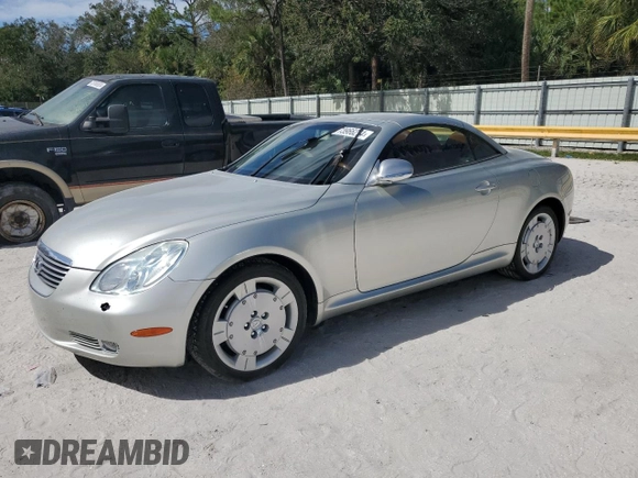 2002 Lexus SC 430 with VIN JTHFN48YX20018505, listed as a Copart auction lot 73966274 with Not Provided miles and Salvage Title. Bid and sale history available at DreamBid. Image 1.