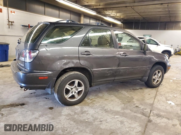 2002 Lexus RX 300 with VIN JTJHF10U220289134, listed as a Copart auction lot 77976464 with 0 mi miles and Salvage Title. Bid and sale history available at carsss.com. Image 3.