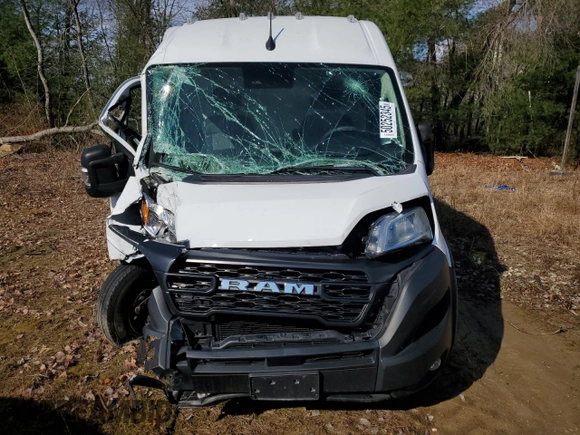 2023 Ram ProMaster Cargo with VIN 3C6MRVJG0PE514388, listed as a Copart auction lot 50252345 with Not Provided miles and Salvage Title. Bid and sale history available at DreamBid. Image 5.