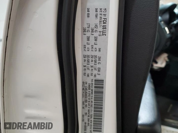 2017 Dodge Durango SXT with VIN 1C4RDJAG4HC611950, listed as a Copart auction lot 57444105 with 83,633 mi miles and Salvage title. Bid and sale history available at DreamBid. Image 13.