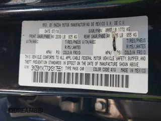 2016 Mazda 3 i Sport with VIN 3MZBM1K77GM317551, listed as a IAAI auction lot 41531610 with 199,974 mi miles and . Bid and sale history available at DreamBid. Image 9.