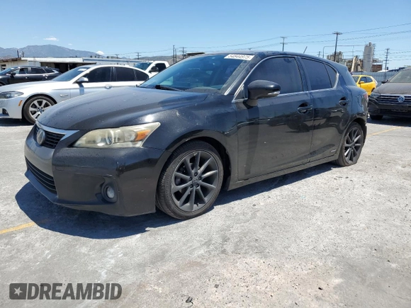 2013 Lexus CT 200h with VIN JTHKD5BH4D2155818, listed as a Copart auction lot 54844975 with 298,064 mi miles and Salvage title. Bid and sale history available at DreamBid. Image 1.