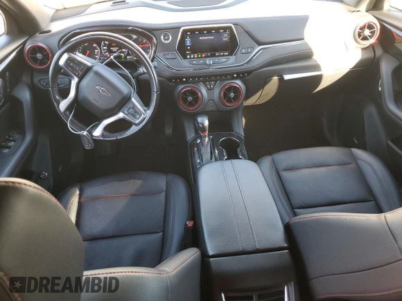 2021 Chevrolet Blazer RS with VIN 3GNKBKRS1MS527201, listed as a Copart auction lot 83825174 with 40,077 mi miles and Salvage title. Bid and sale history available at DreamBid. Image 8.