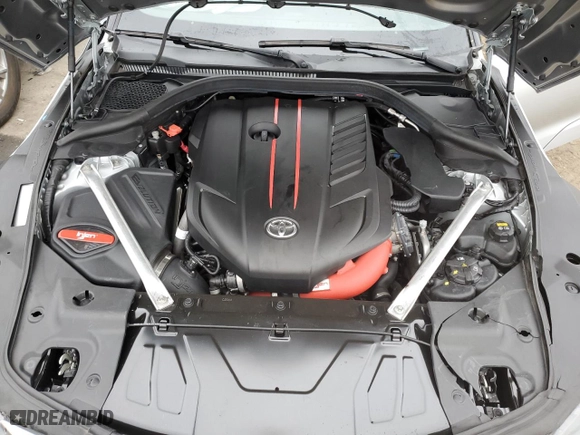 2021 Toyota GR Supra 3.0 with VIN WZ1DB0C0XMW039660, listed as a Copart auction lot 86909354 with 30,272 mi miles and Salvage Title. Bid and sale history available at carsss.com. Image 12.