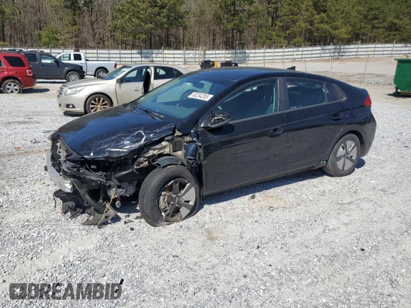 2017 Hyundai Ioniq Blue with VIN KMHC65LC5HU047877, listed as a Copart auction lot 50234285 with 131,058 mi miles and Salvage Title. Bid and sale history available at DreamBid. Image 1.