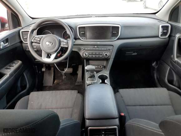 2021 Kia Sportage LX with VIN KNDPM3AC6M7920189, listed as a Copart auction lot 56582154 with 0 mi miles and Salvage Title. Bid and sale history available at carsss.com. Image 8.