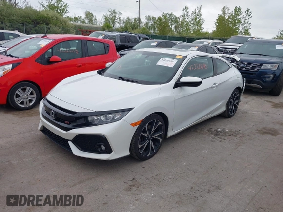 2018 Honda Civic Si z VIN 2HGFC3A59JH756468, wystawiony jako IAAI lot #42220690 z przebiegiem 80 526 mil mil oraz . Historia ofert i sprzedaży dostępna na DreamBid. Obrazek 2.