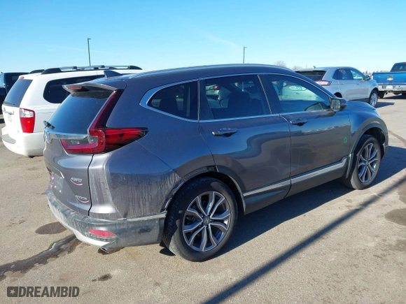2021 Honda CR-V Touring with VIN 2HKRW2H96MH663358, listed as a IAAI auction lot 41217973 with 51,368 mi miles. Bid and sale history available at carsss.com. Image 4.