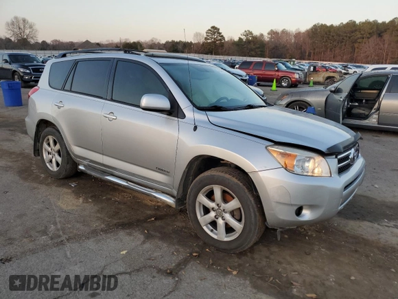 2008 Toyota RAV4 Ltd with VIN JTMZK31V785021133, listed as a Copart auction lot 43470655 with 266,830 mi miles and Salvage Title. Bid and sale history available at carsss.com. Image 4.