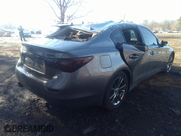 2015 Infiniti Q50 Premium with VIN JN1BV7AR5FM420227, listed as a IAAI auction lot 38428559 with 201,063 mi miles and . Bid and sale history available at DreamBid. Image 4.
