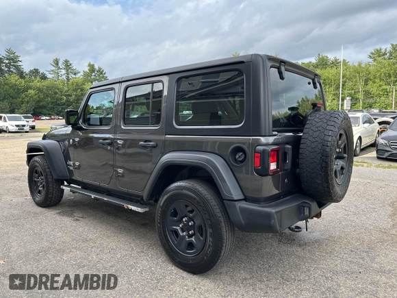 2018 Jeep Wrangler Unlimited Sport S with VIN 1C4HJXDN8JW260675, listed as a IAAI auction lot 42748800 with 179,100 mi miles and . Bid and sale history available at DreamBid. Image 3.