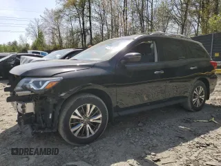 2018 Nissan Pathfinder SV z VIN 5N1DR2MM7JC675016, wystawiony jako Copart lot #53542015 z przebiegiem 51 582 mil mil oraz Szkoda całkowita • Salvage title. Historia ofert i sprzedaży dostępna na DreamBid. Obrazek 1.