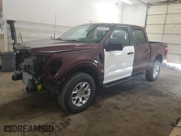 2023 Ford F-150 z VIN 1FTFW1P8XPKF57362, wystawiony jako Copart lot #53334115 z przebiegiem 485 mil mil oraz Szkoda całkowita • Salvage title. Historia ofert i sprzedaży dostępna na DreamBid. Obrazek 1.