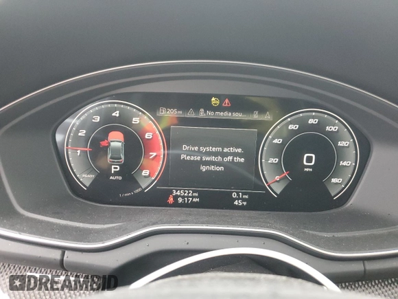 2023 Audi SQ5 Premium Plus with VIN WA1B4AFY4P2057617, listed as a Copart auction lot 49883695 with 34,522 mi miles and Salvage Title. Bid and sale history available at carsss.com. Image 9.