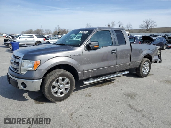2013 Ford F-150 XL with VIN 1FTEX1CM3DKF59946, listed as a Copart auction lot 50104395 with 130,692 mi miles and Salvage title. Bid and sale history available at DreamBid. Image 1.