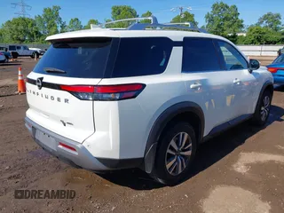 2023 Nissan Pathfinder SL with VIN 5N1DR3CCXPC273840, listed as a IAAI auction lot 42337002 with 34,963 mi miles and . Bid and sale history available at DreamBid. Image 4.