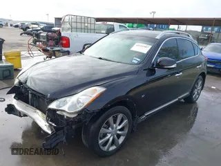 2016 Infiniti QX50 with VIN JN1BJ0RP7GM233062, listed as a IAAI auction lot 41152587 with 122,177 mi miles. Bid and sale history available at carsss.com. Image 2.