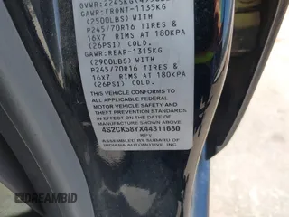 2004 Isuzu Rodeo S с VIN 4S2CK58YX44311680, выставлен на аукционе IAAI как лот 42476361 с пробегом 154 693 миль миль и . История ставок и продаж доступна на DreamBid. Изображение 9.